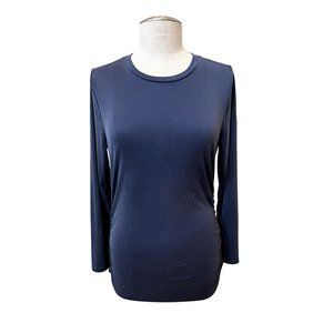 LUCKY BRAND Women's Long Sleeve Blue T-Shirt Top Flared Size MEDIUM